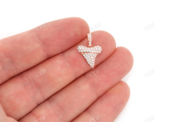 0.60CTW Single Shark Tooth Pendant customdiamjewel
