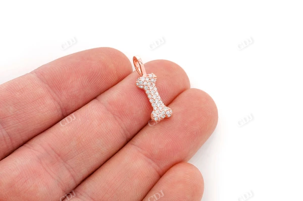 0.35CTW Diamond Dog Bone Pendant customdiamjewel