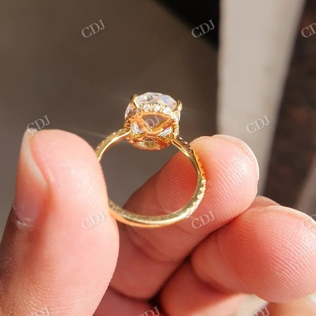 Antique Oval Portrait Cut Moissanite Engagement Ring customdiamjewel