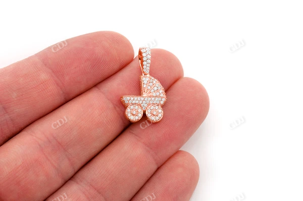 0.66CTW Baby Stroller Pendant customdiamjewel