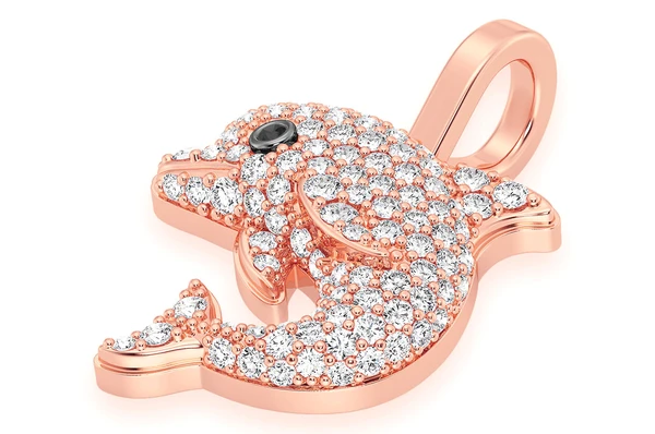 0.33CTW Diamond Dolphin Pendant customdiamjewel