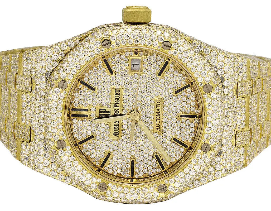Fully Iced Out Studded Moissanite Wrist Watch customdiamjewel