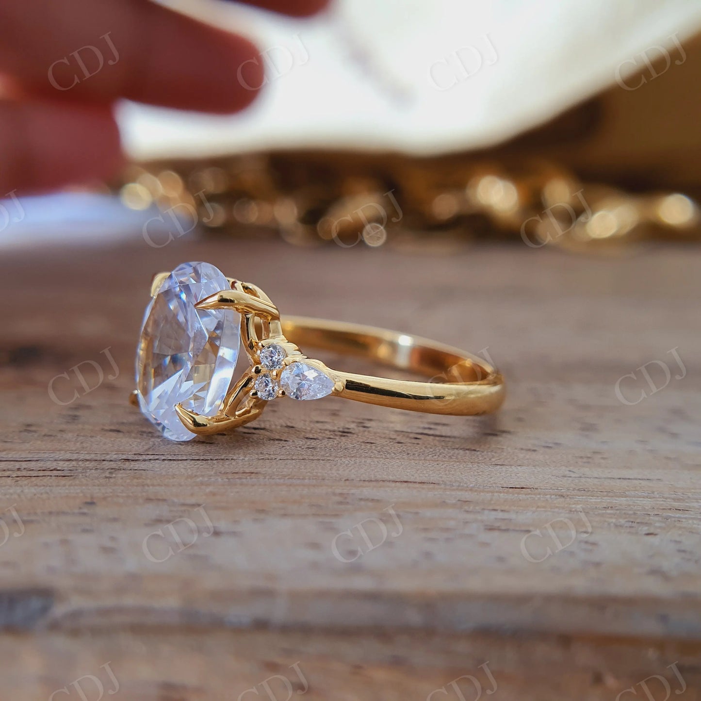 3.00 CT Oval Cut Moissanite Engagement Rings customdiamjewel