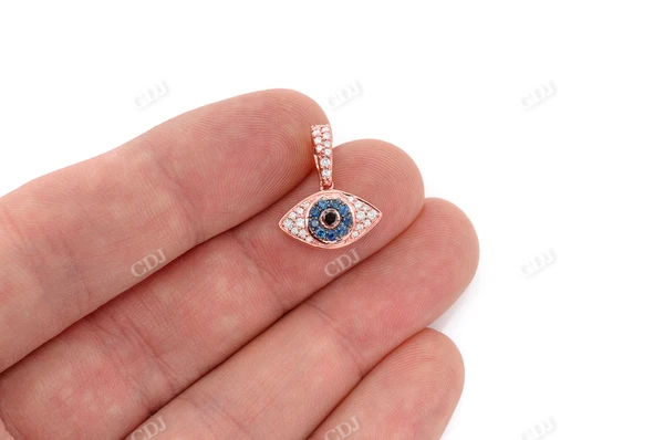 0.50CTW Alternative Diamond Evil Eye Bubbly Pendant customdiamjewel