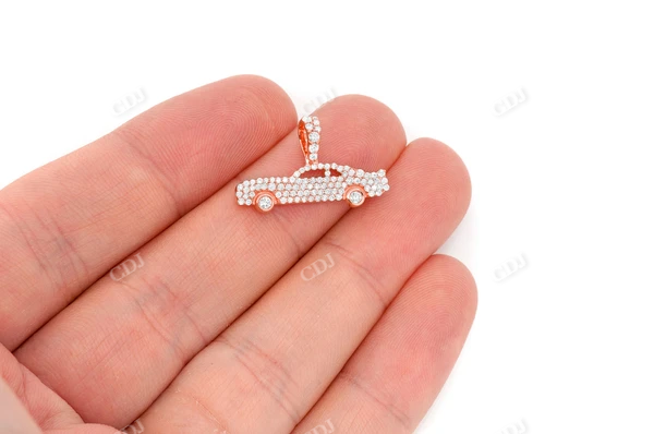 0.60CTW Muscle Car Bezel Wheels Pendant customdiamjewel