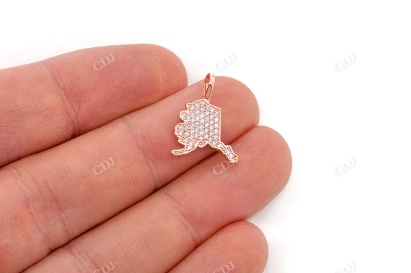 0.20CTW Diamond Alaska State Pendant customdiamjewel