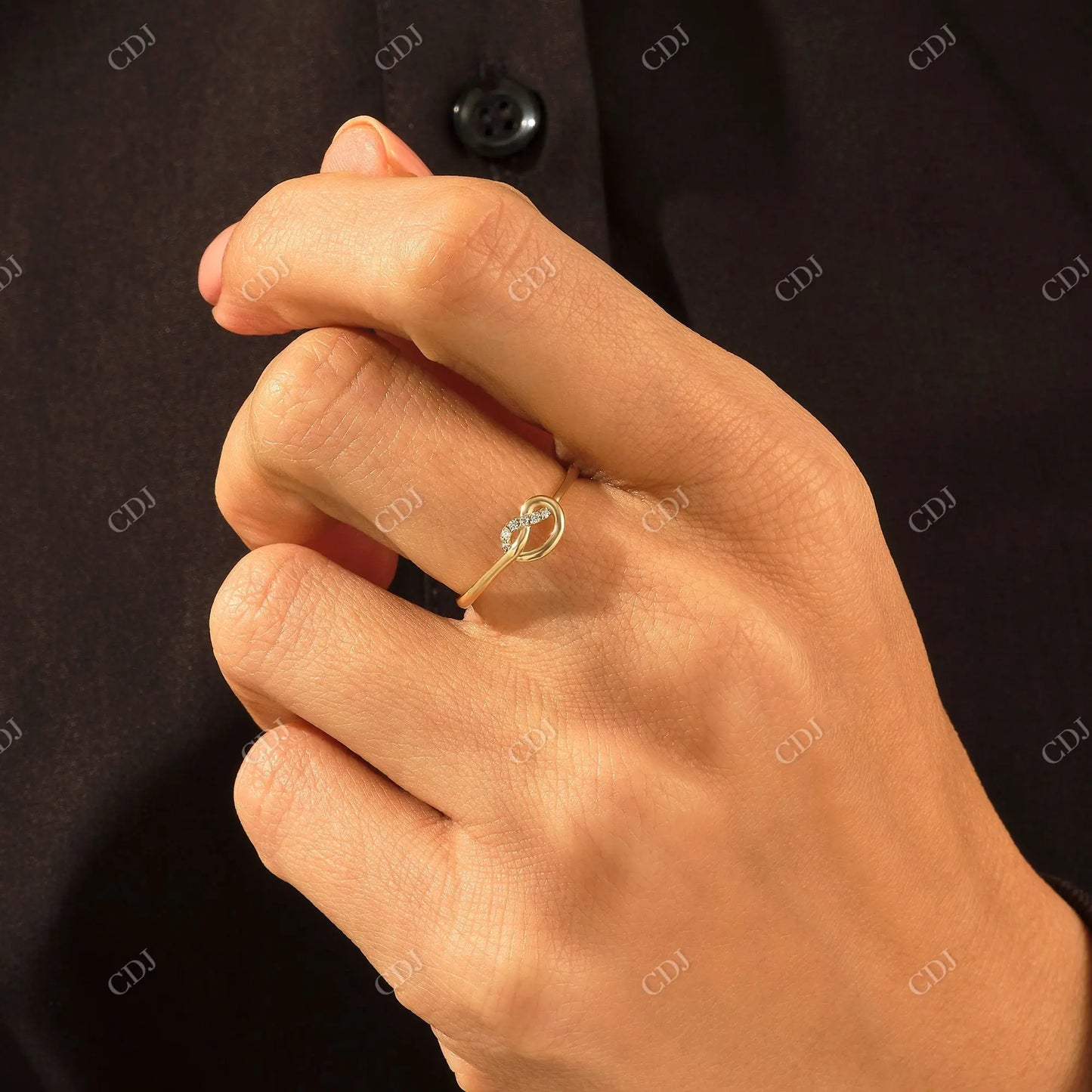 0.03CTW Diamond Premium Knot Wedding Band customdiamjewel