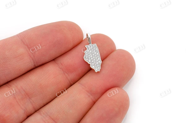 0.25CTW Illinois State Diamond Pendant customdiamjewel