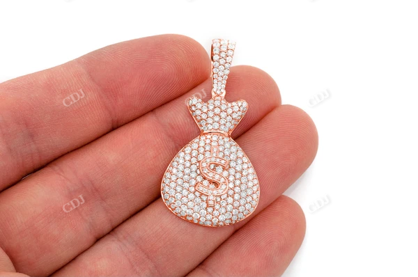 3.33CTW Diamond Money Bag Pendant customdiamjewel