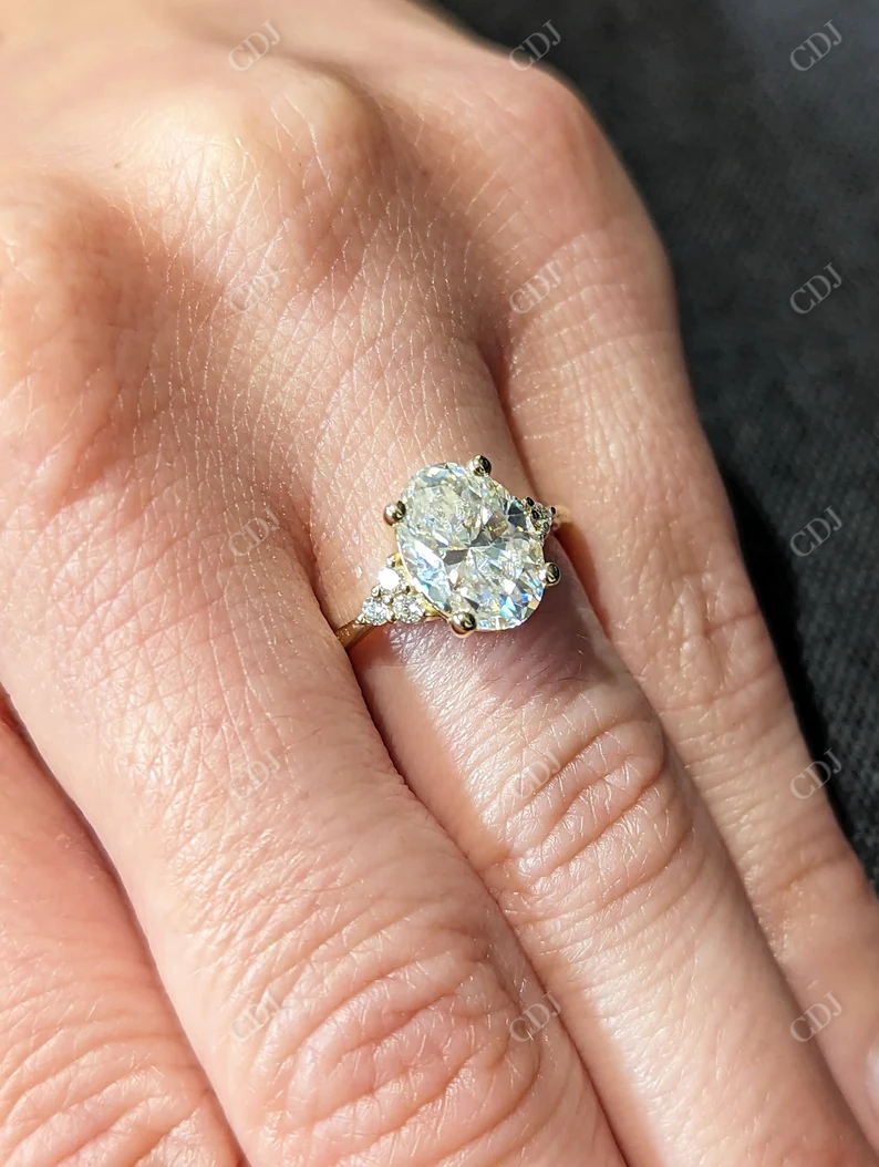 2.0CT Oval Cut Moissanite Vintage Cluster Ring customdiamjewel