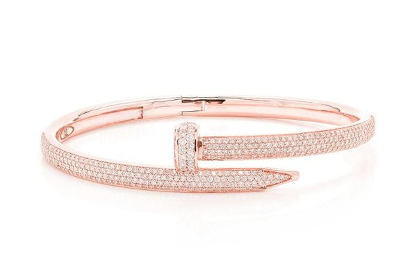 High Quality Diamond Nail Bangle Bracelet customdiamjewel