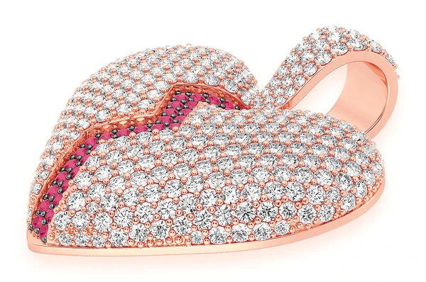 4.00CTW Broken Heart Pendant customdiamjewel