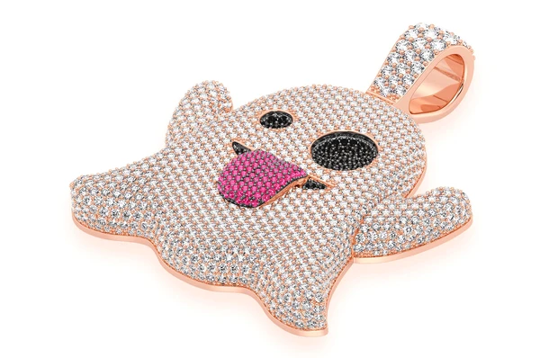 8.35CTW Hip Hop Ghost Emoji Pendant customdiamjewel