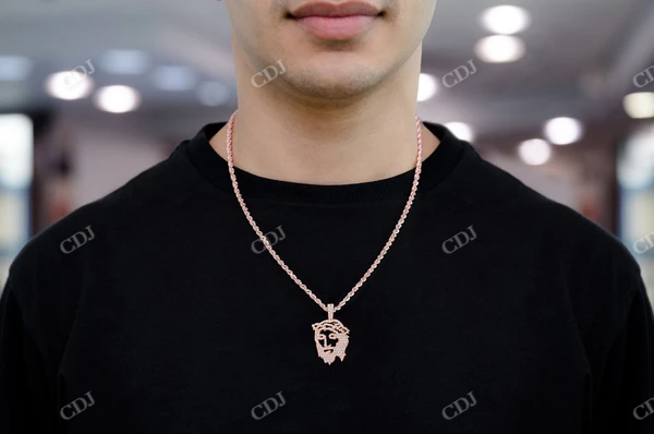 4.00CTW Large Jesus Silhouette Pendant customdiamjewel