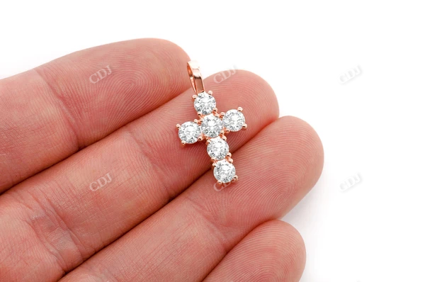 1.50CTW Round Diamond Cross Pendant customdiamjewel