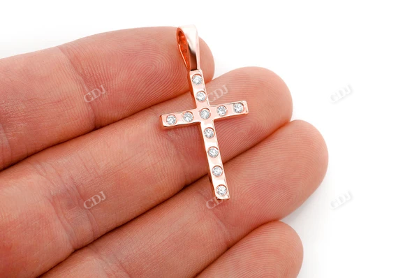 0.35CTW Gap Diamond Religion Cross Pendant customdiamjewel