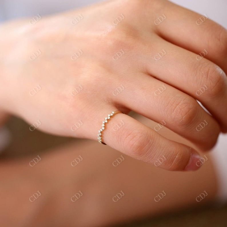 0.15CTW Lab Grown Diamond Stackable Wedding Band customdiamjewel