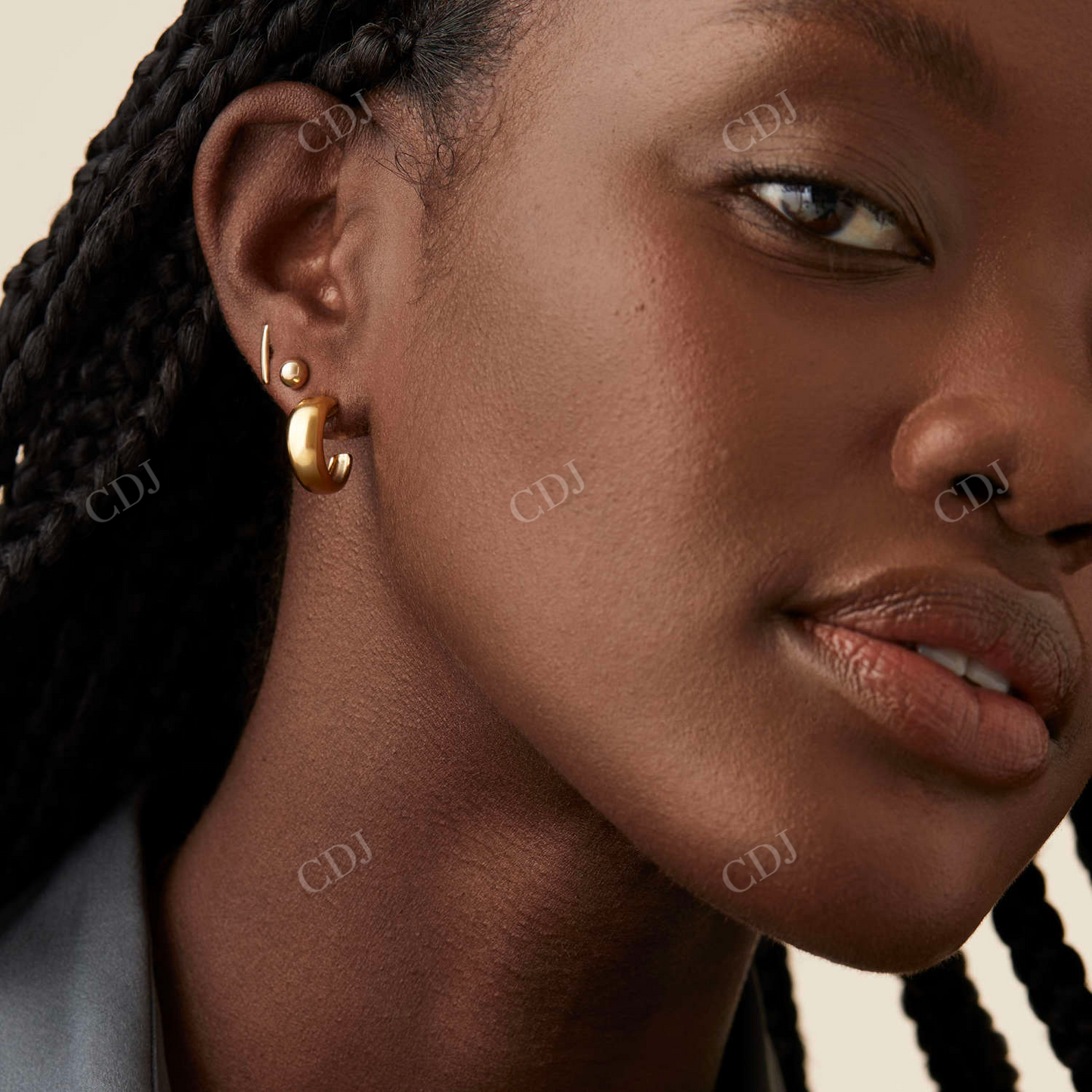 Porter Mini Dome Hoops customdiamjewel