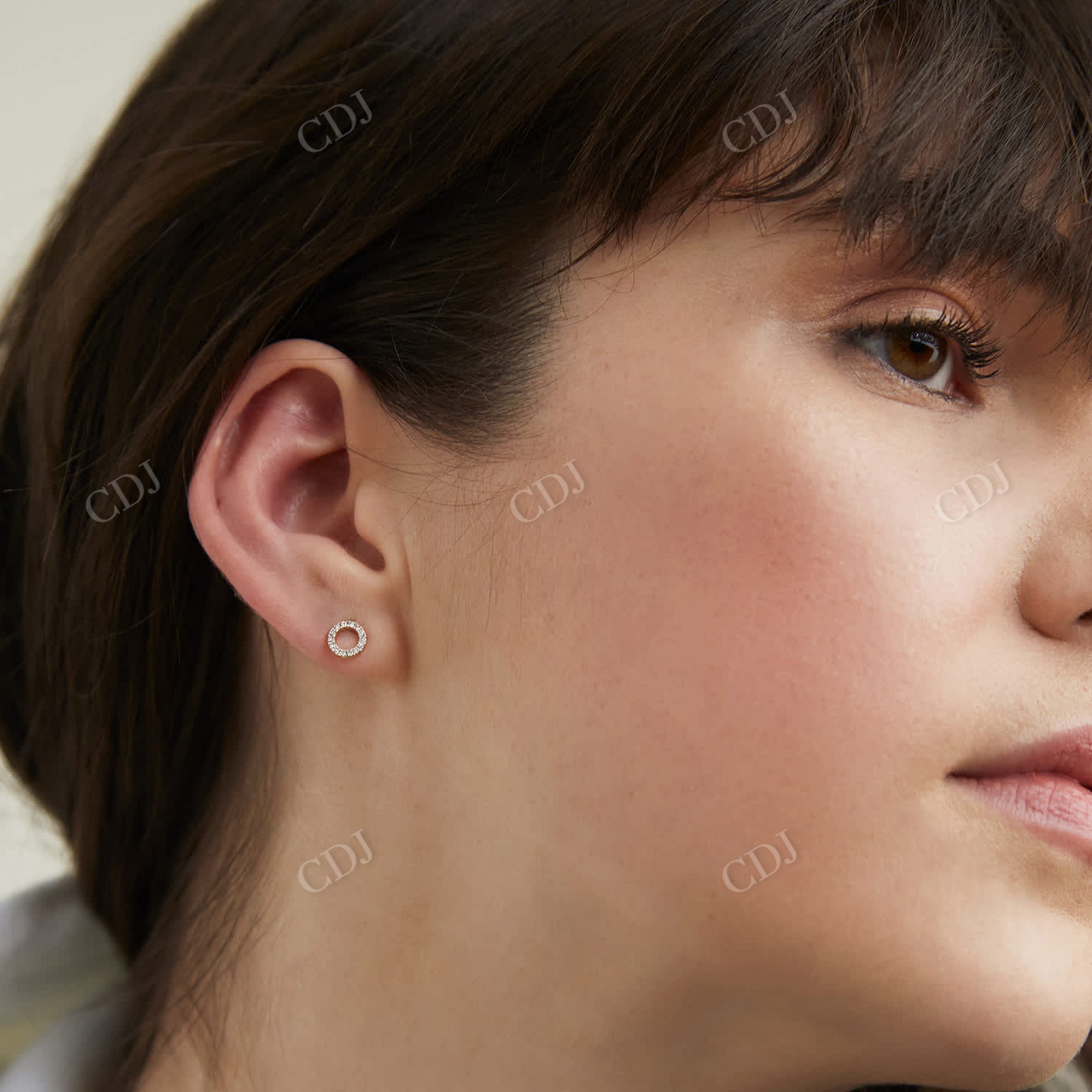 0.098CTW lab Grown Round Diamond Stud Earrings customdiamjewel