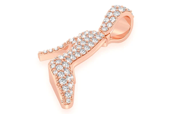0.90CTW High Heel Shoe Pendant customdiamjewel