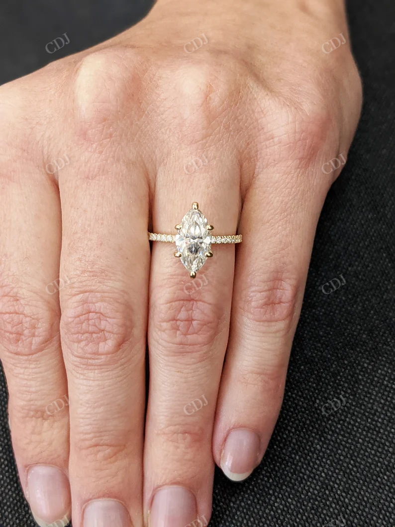 2.5 Carat Marquise Engagement Ring With Side Stones customdiamjewel