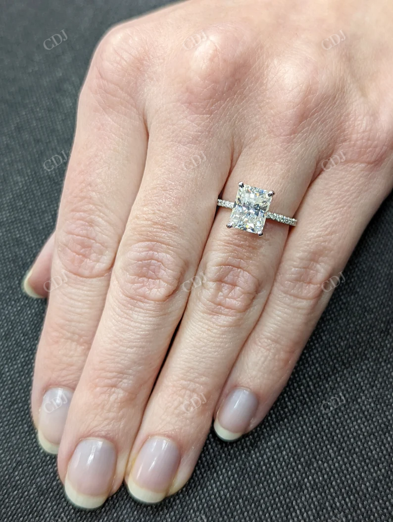 Classic Radiant Cut Moissanite Engagement Ring customdiamjewel