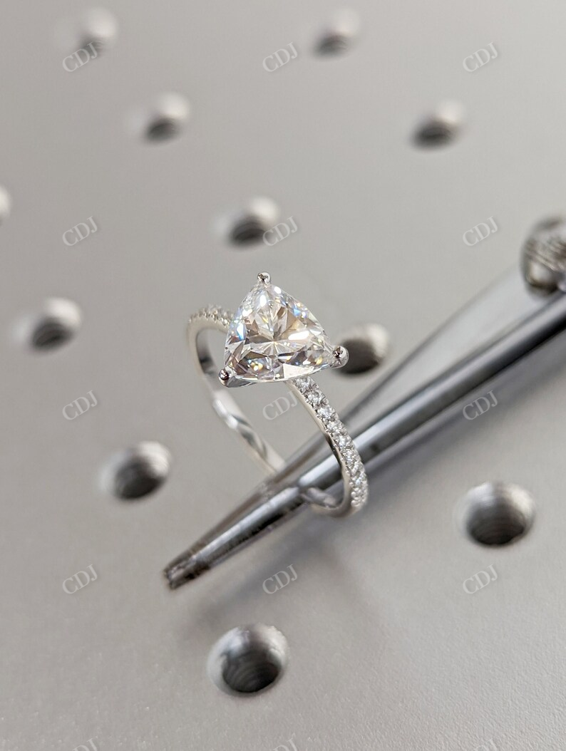 1.5CT Trillion Moissanite Wedding Stack Ring customdiamjewel