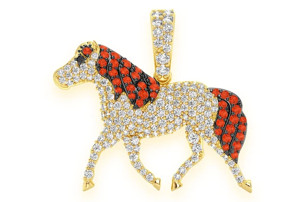0.90CTW Horse Pendant customdiamjewel