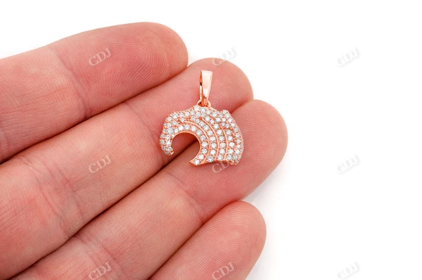 0.75CTW Ocean Wave Pendant customdiamjewel