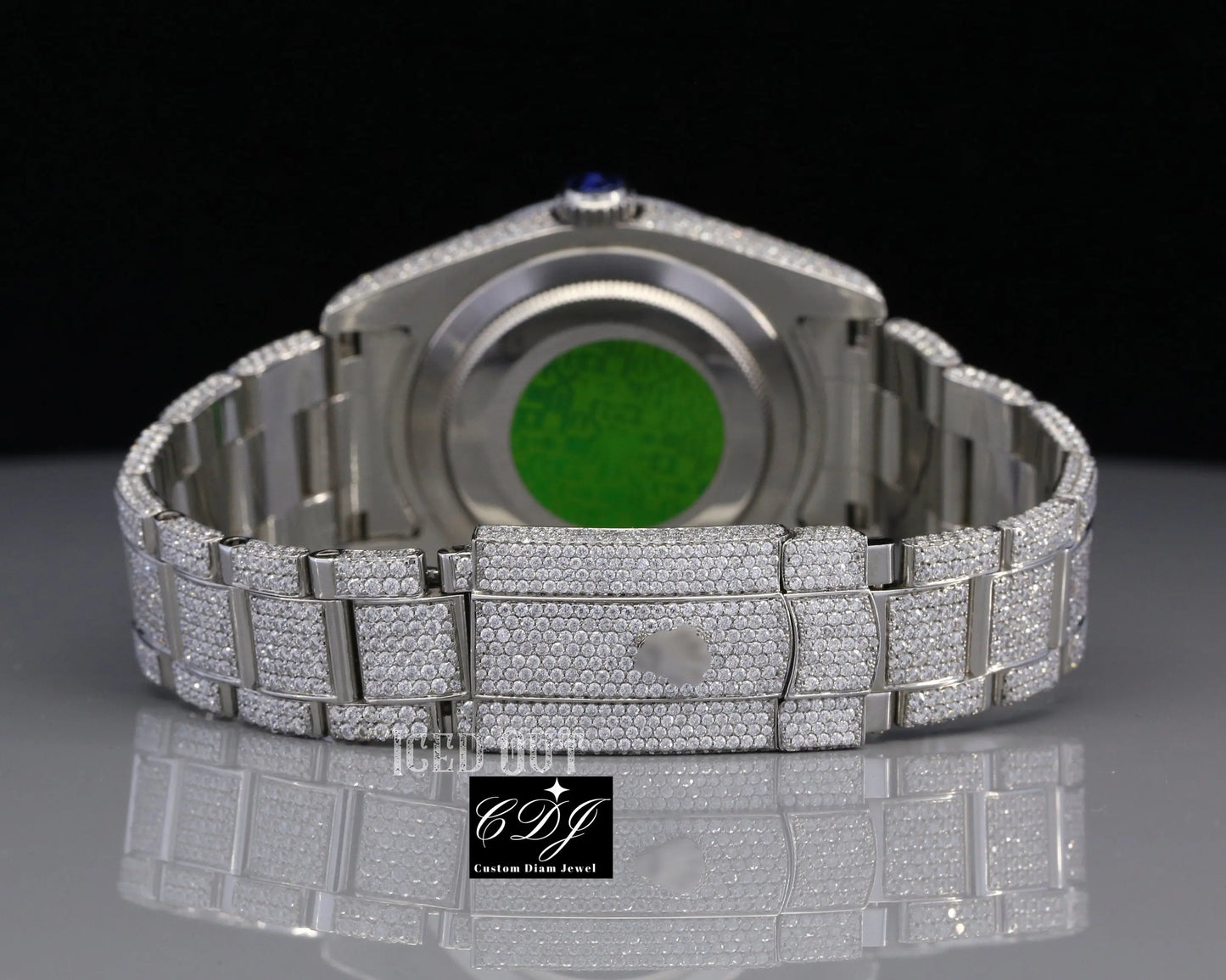 Custom Moissanite Rolex Iced Out Men's Wrist Watch customdiamjewel