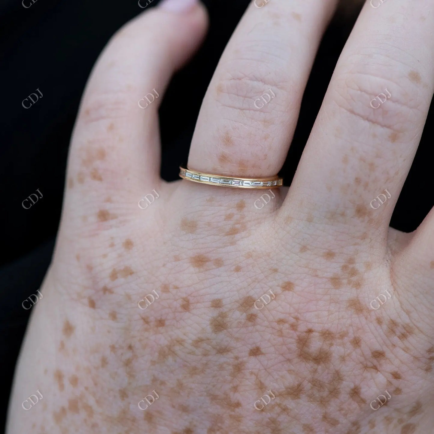 0.25CTW Baguette Diamond Wedding Band Woman customdiamjewel