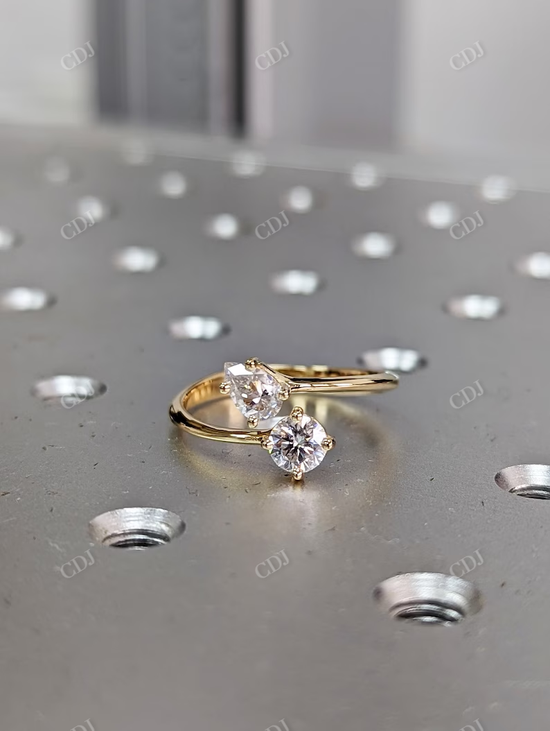Toi Et Moi Moissanite Wedding Ring customdiamjewel