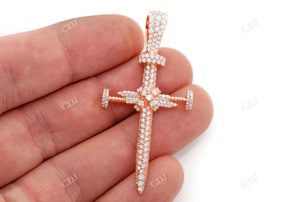 Hip Hop 2.50CTW Nail Cross Pendant customdiamjewel