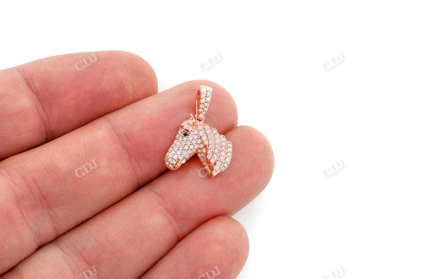 Hip Hop 0.60CTW Horse Head Pendant customdiamjewel