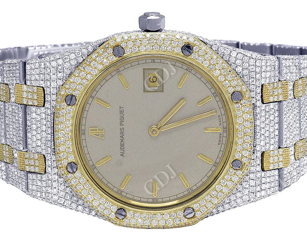 Custom Moissanite Iced Out Two Tone Ap Watch customdiamjewel