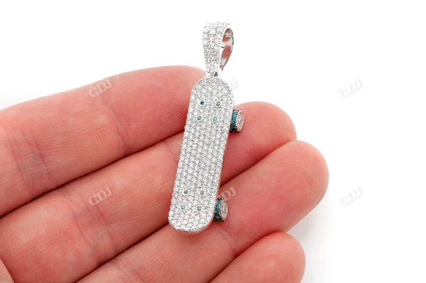 3.00CTW Large Skateboard Pendant customdiamjewel