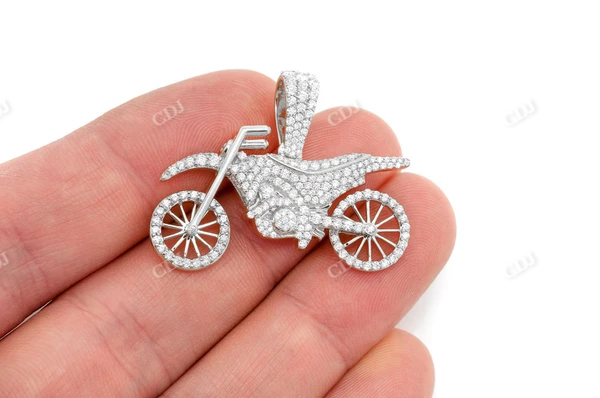 1.75CTW Diamond Dirt Bike Pendant customdiamjewel