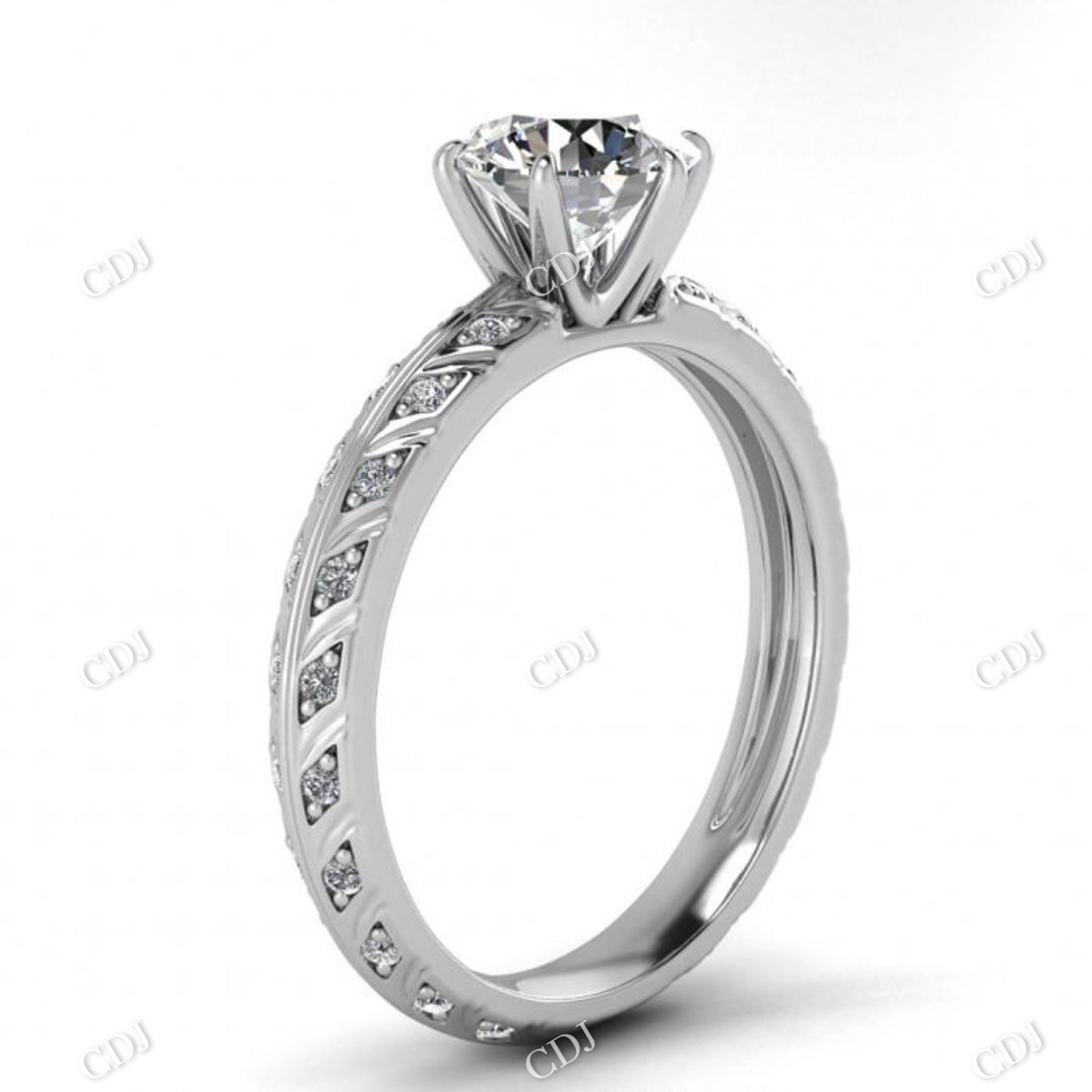 Unique Knife Edge Marquise Moissanite White Gold Diamond Ring customdiamjewel