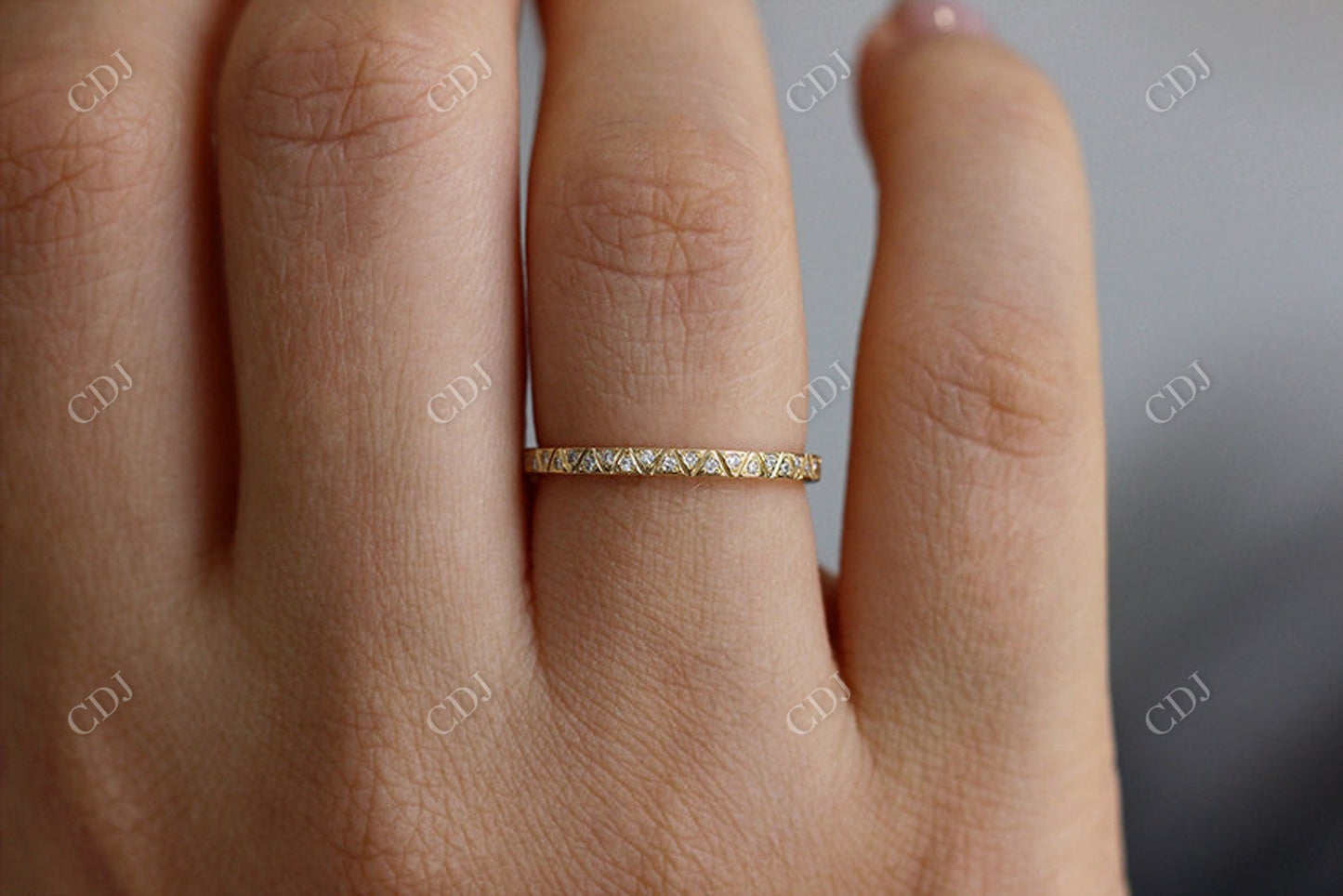 Lab Grown Diamond Gold Eternity Wedding Band customdiamjewel
