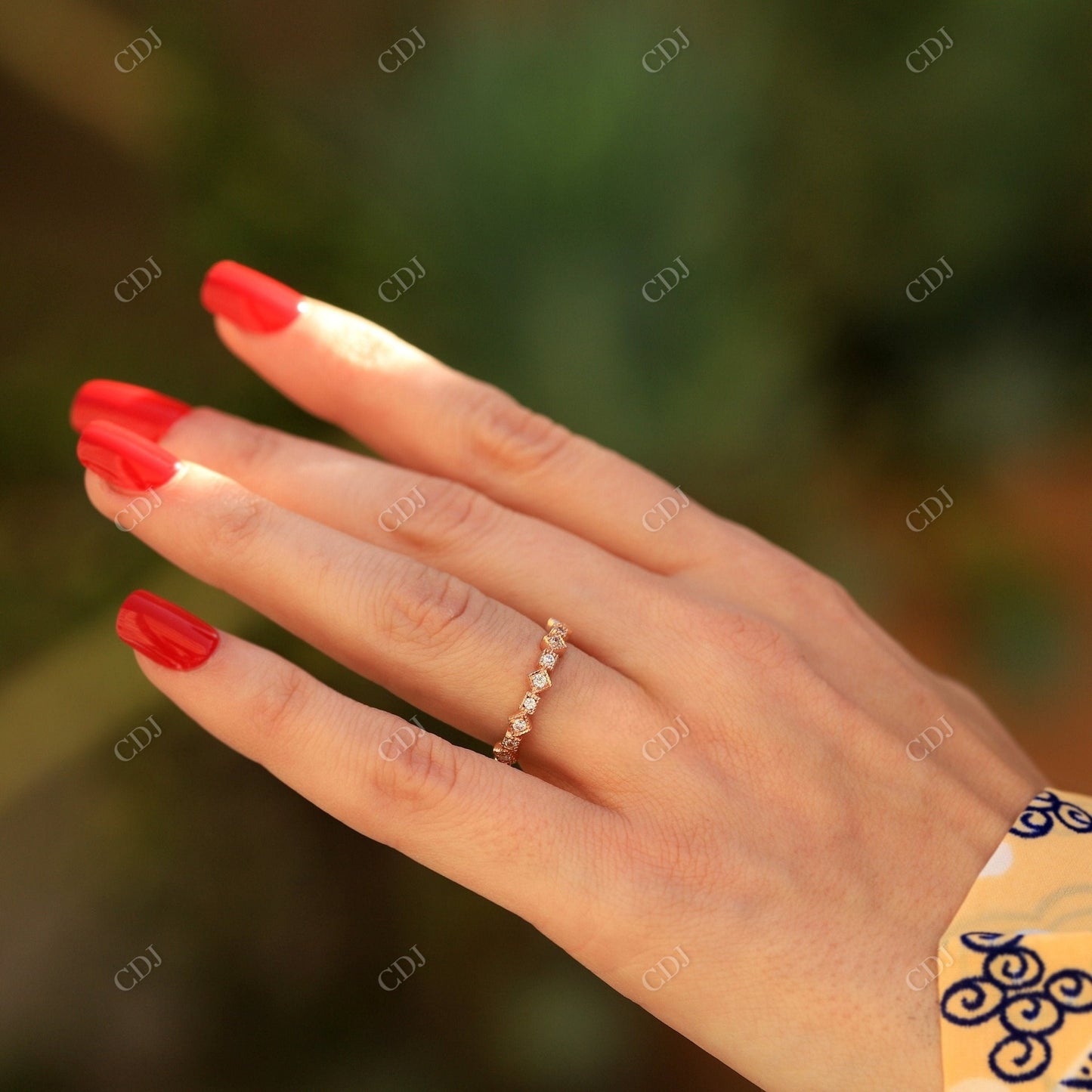 0.30CTW Vintage Lab Grown Diamond Wedding Band customdiamjewel