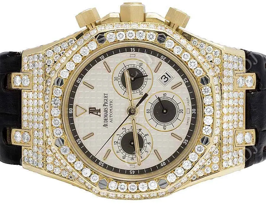 Audemars Piguet Moissanite Wrist Men's Watch customdiamjewel