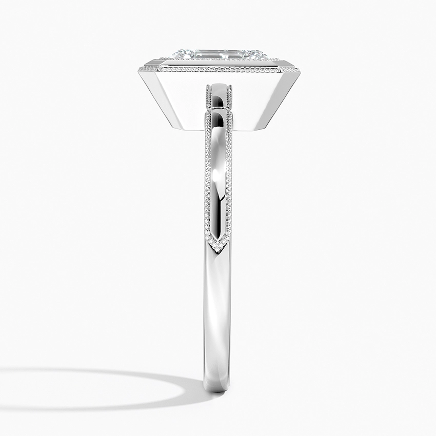 2 CT Lab Grown Diamond Bezel Milgrain Engagement Ring customdiamjewel