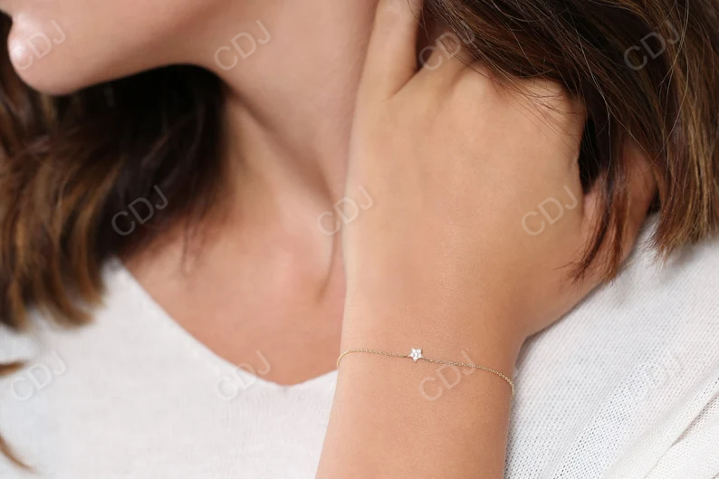 Tiny Star Lab Grown Diamond Bracelet customdiamjewel