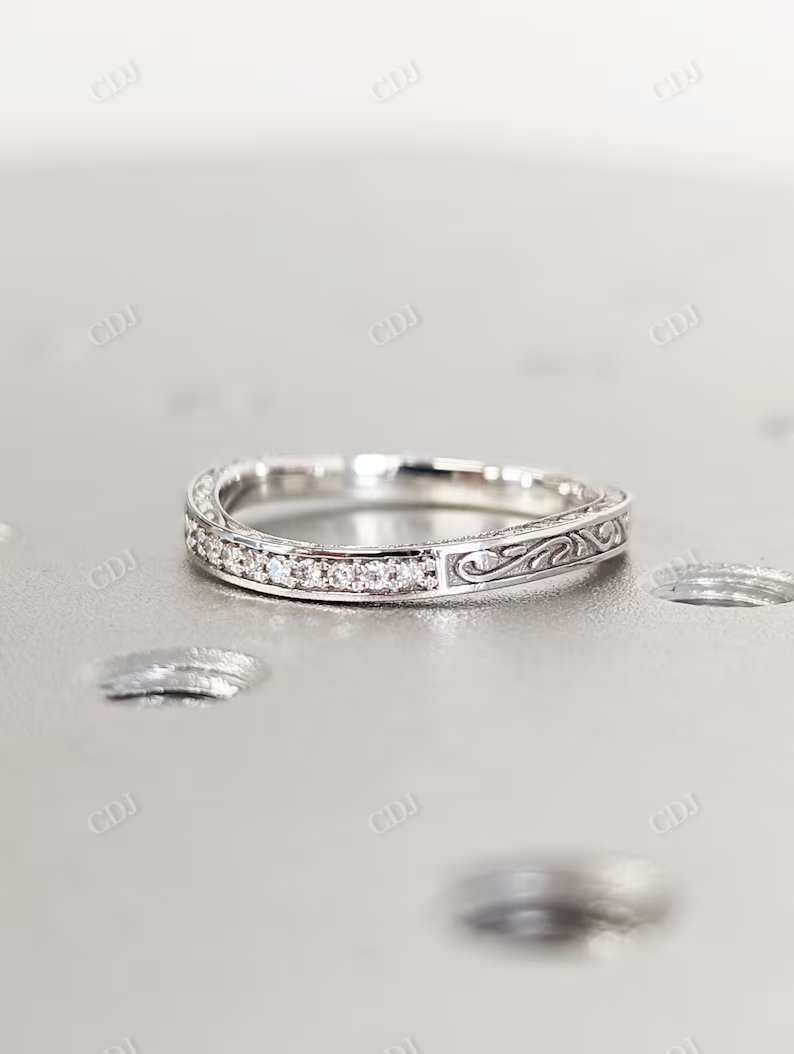 Vintage Moissanite Triangle Shaped Engagement Bridal Set customdiamjewel