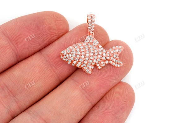 Cluster Diamond 1.20CTW Fish Pendant customdiamjewel