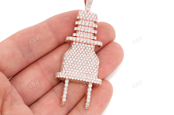 Large 8.75CTW Electric Plug Pendant customdiamjewel