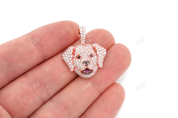 Hip Hop 2.50CTW Labrador Retriever Pendant customdiamjewel