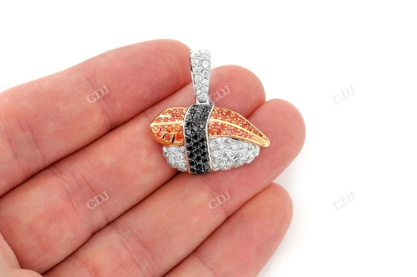 2.00CTW Diamond Sashimi Sushi Roll Pendant customdiamjewel