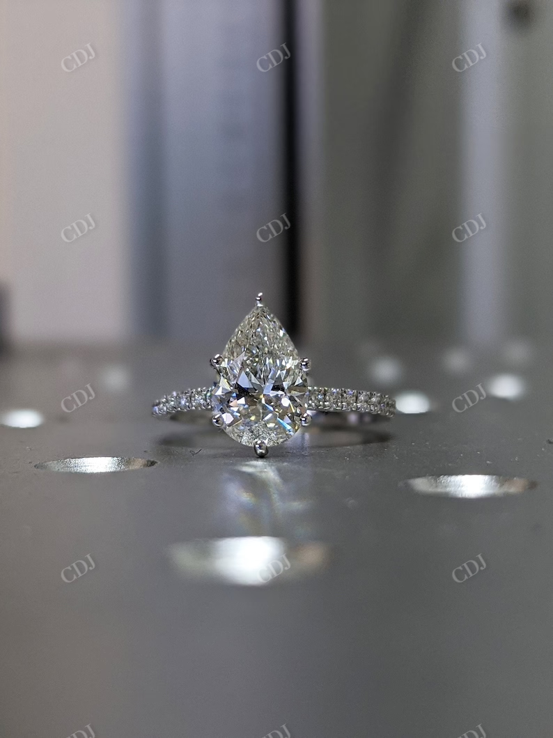 14K Solid Gold Moissanite Engagement Ring Classic Stacking Ring customdiamjewel