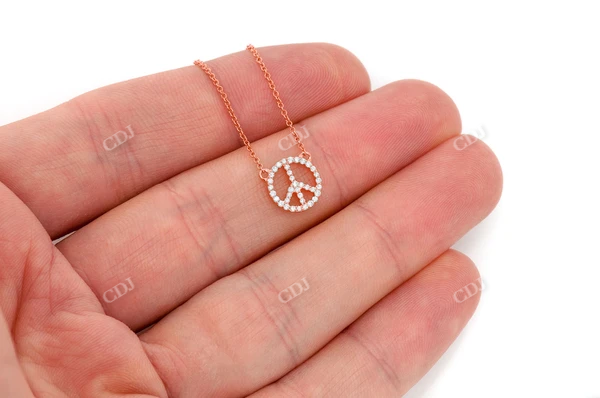 0.15CTW Peace Necklace Pendant customdiamjewel